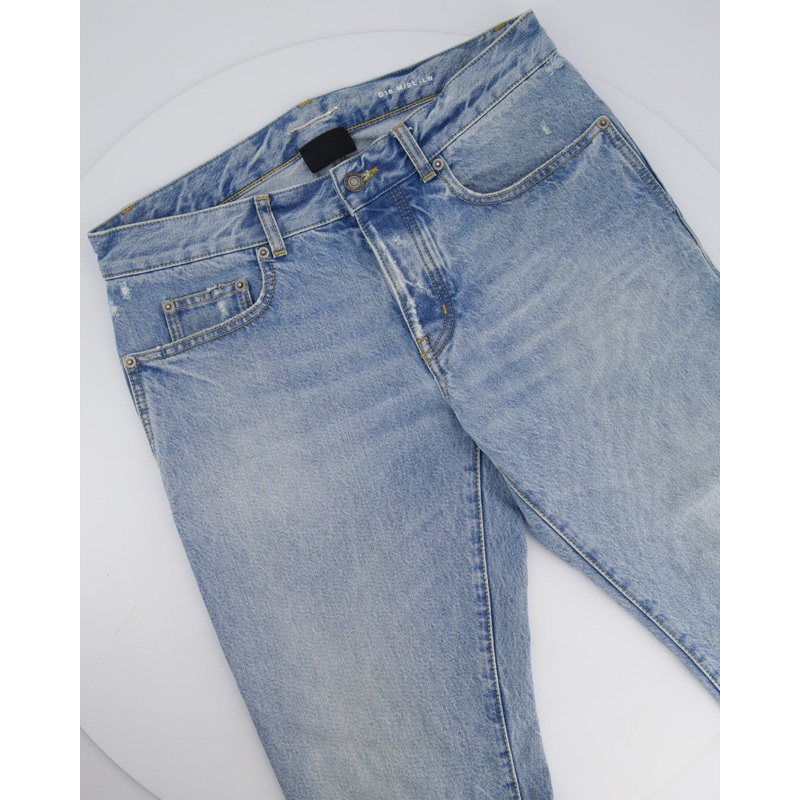 Saint Laurent Menswear Blue Stone Wash Straight Leg Jeans Size 30