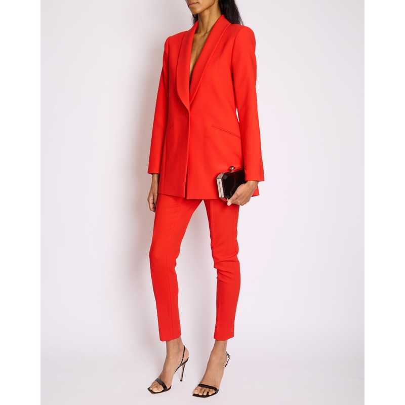 *CURRENT SEASON* Carolina Herrera Red Three Piece Trousers, Jacket and Blouse Set Size US 0 (UK 4)