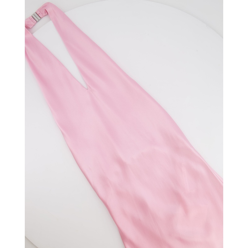 Natalie Rolt Pink Silk Mini Dress with Open Back Detail Size US 0 (UK 4)