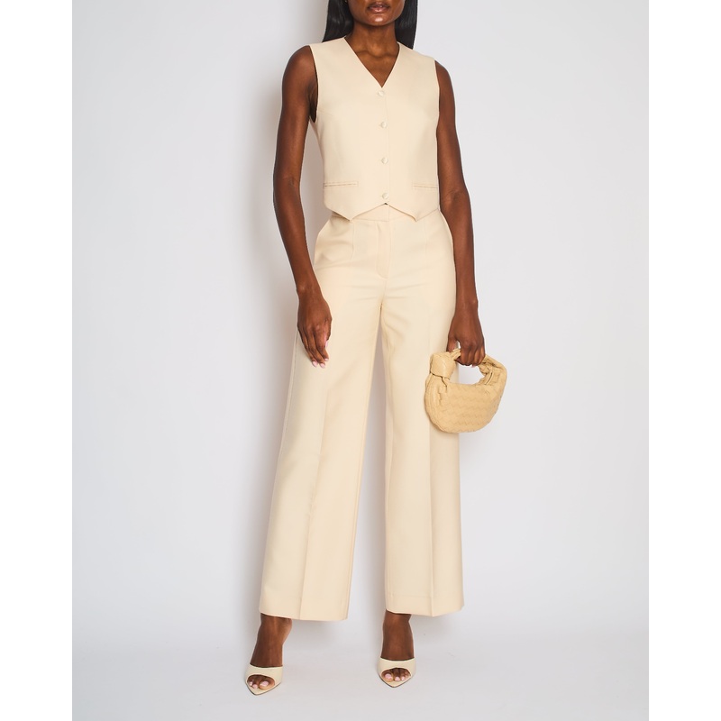 Magda Butrym Cream Waistcoat and Trouser Set Size FR 34 (UK 6)