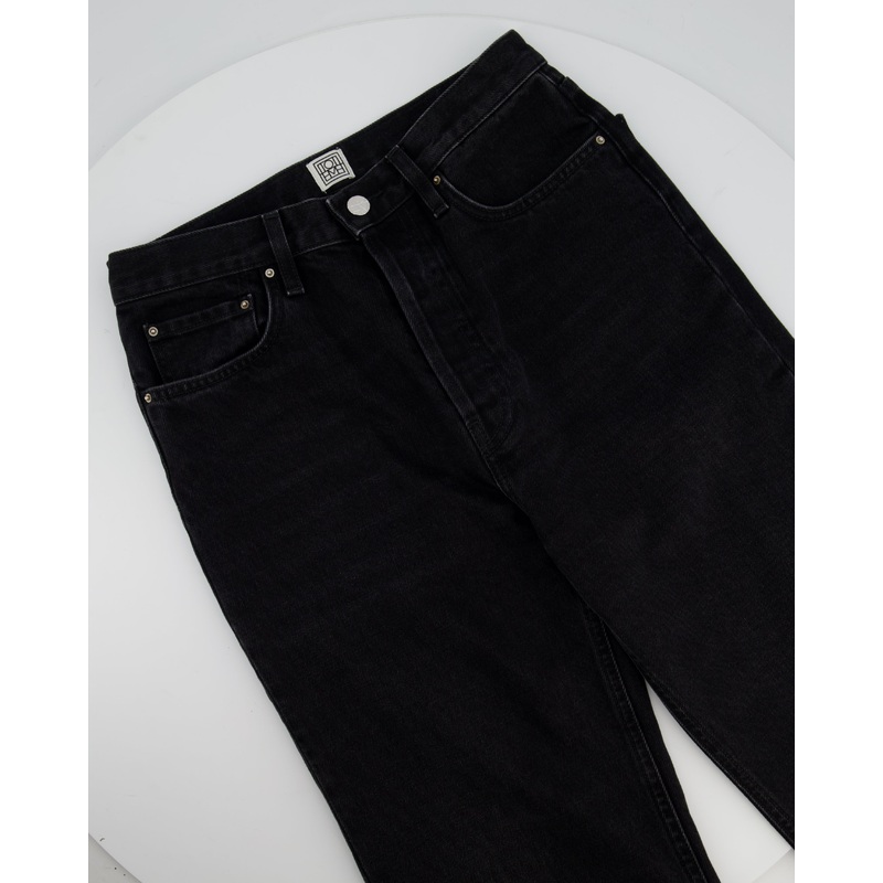 Toteme Black Cotton Straight Denim Jeans Size 27/32
