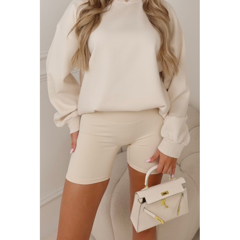 Leona ivory cycling shorts