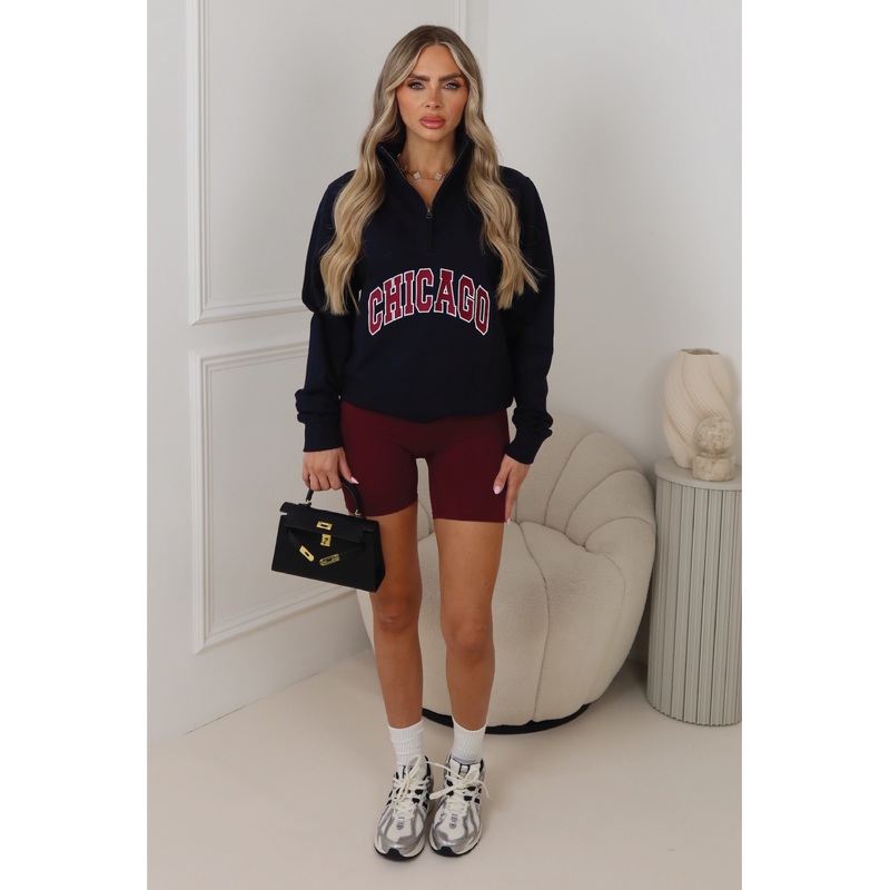 Leona burgundy cycling shorts