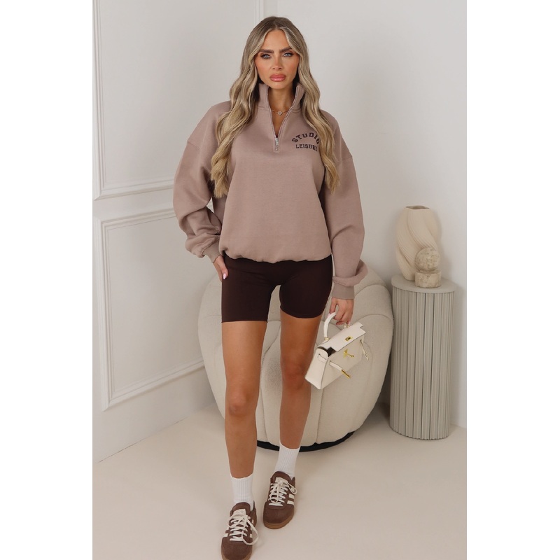 Leona chocolate cycling shorts