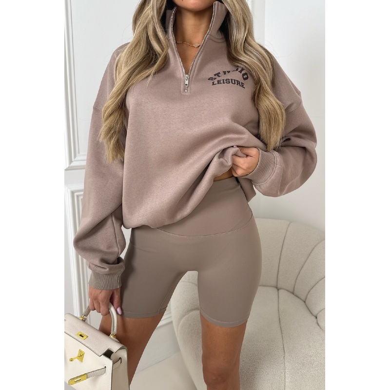 Leona taupe cycling shorts