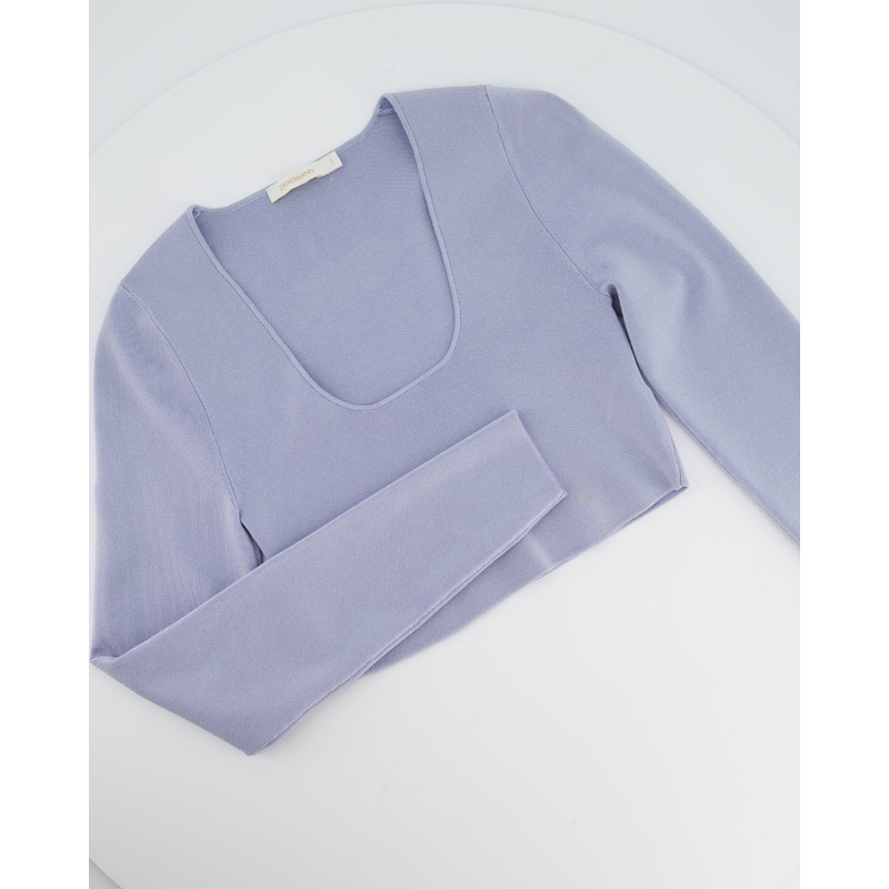 Zimmermann Natura Metallic Jersey Crop Top Size 1 (UK 10)