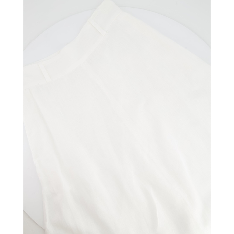Zimmermann White Midi Linen Skirt Size 3 (UK 14)