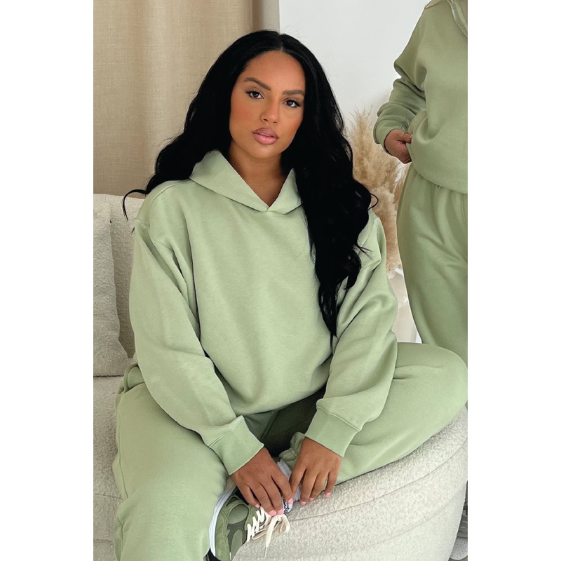 Glamify basics sage relaxed hoodie