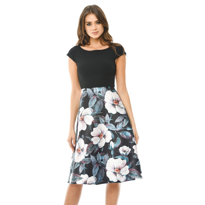 2 in 1 Skater Skirt Midi Dress