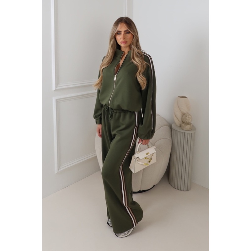 ROSSI GREEN STRIPED TRACKSUIT