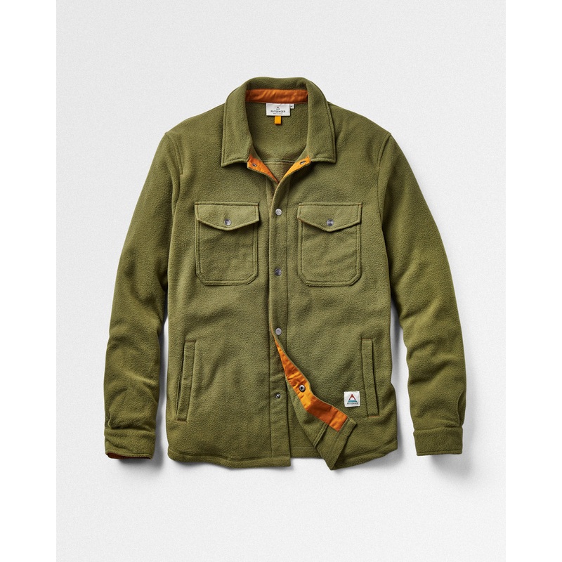 Maple Polar Recycled Fleece Shirt - Khaki