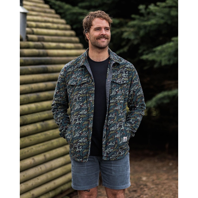 Maple Polar Recycled Fleece Shirt - Ocean Current Black