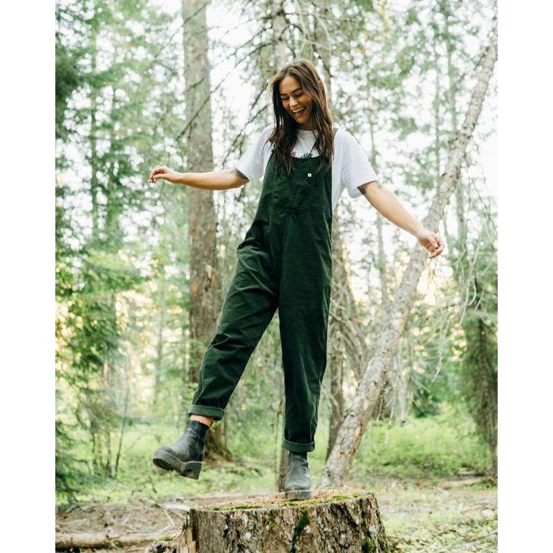 Meadows Organic Cotton Cord Dungarees - Fir Tree