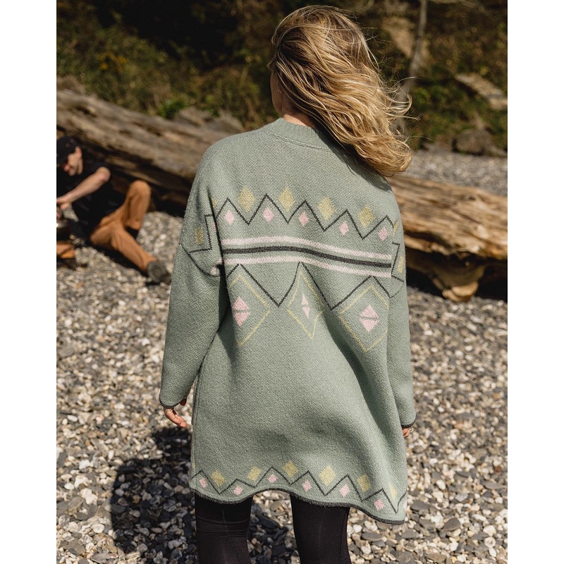 Leif Recycled Yarn Cardigan - Pistachio