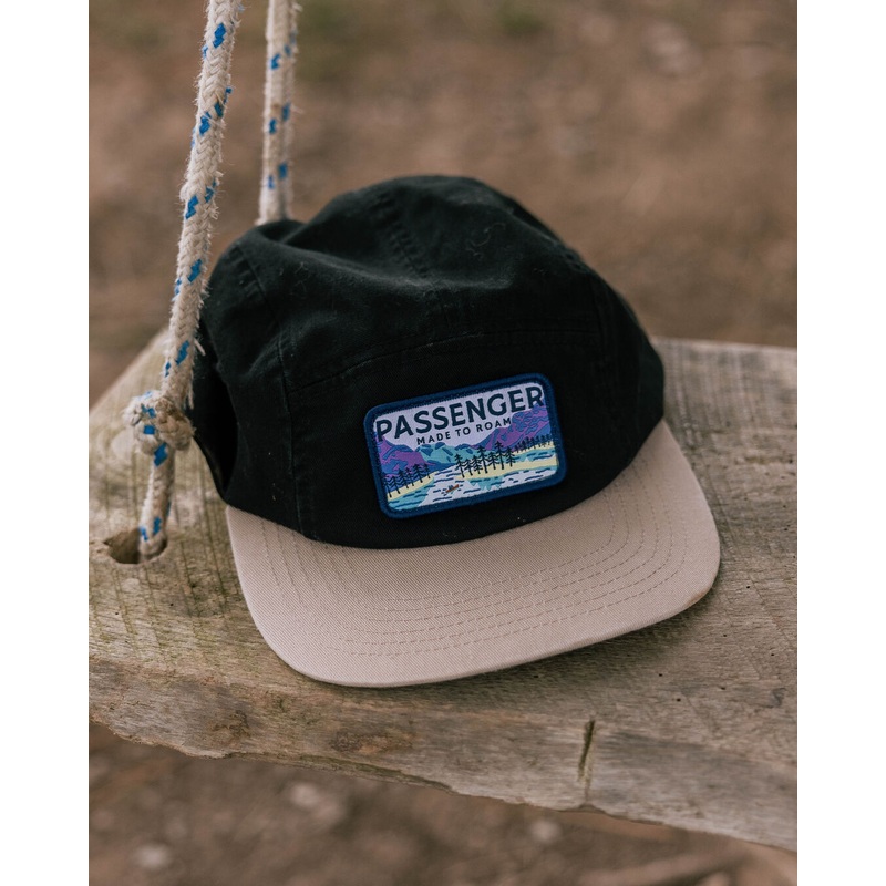 Love The Wild Recycled Cotton 5 Panel Cap - Black