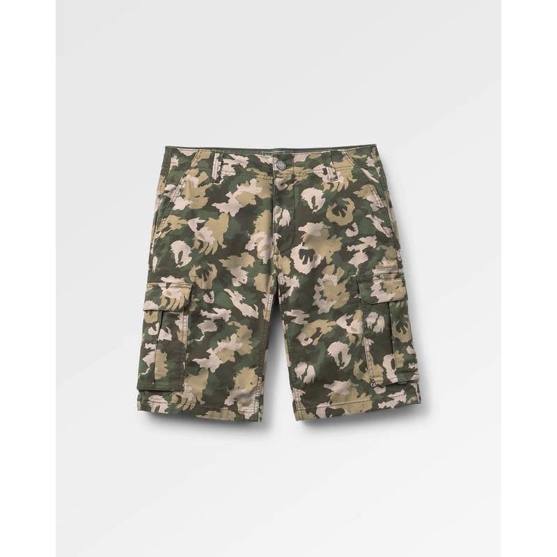 Lakeside Cargo Cotton Short - Woodland Camo Khaki