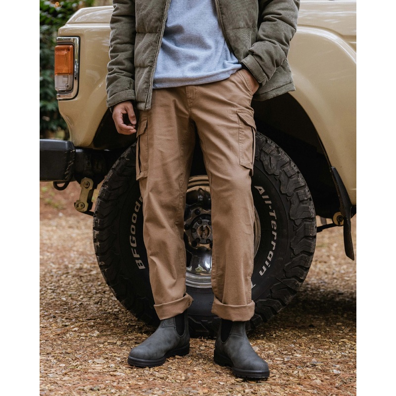 Lakeside Cargo Cotton Trouser - Caramel