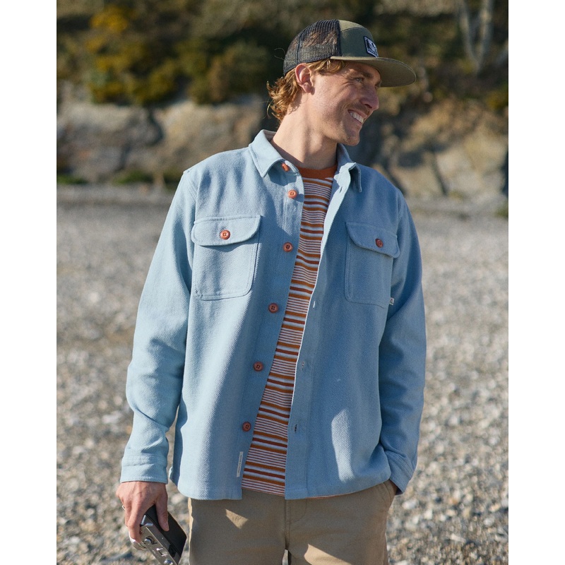 Island Twill Shirt - Faded Denim