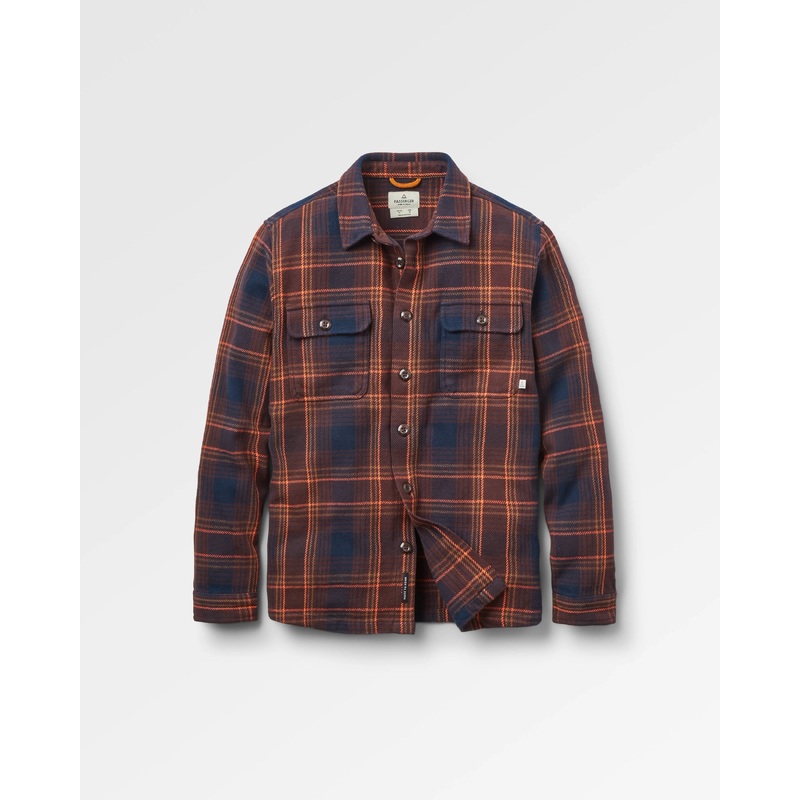 Island Twill Shirt - Rich Navy/Espresso Check
