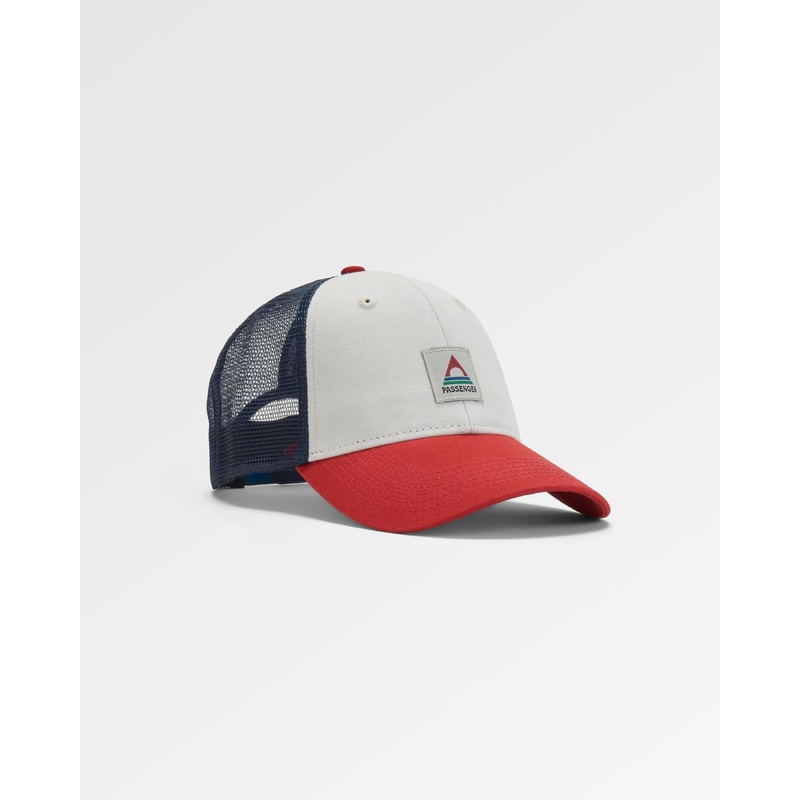 Heritage Mesh Snapback Cap - Navy/Red Spice