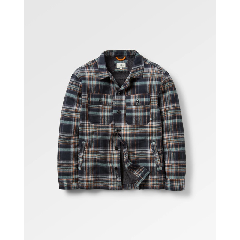 Freestyle Sherpa-Lined Overshirt - Black Check