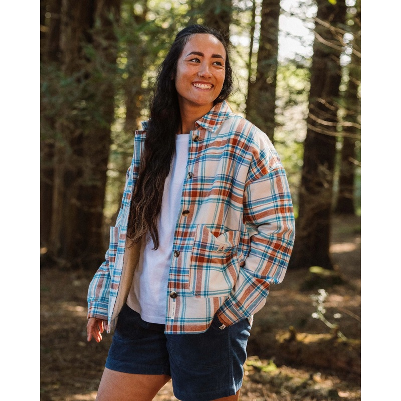 Flint Organic Cotton Overshirt - Vintage White Check