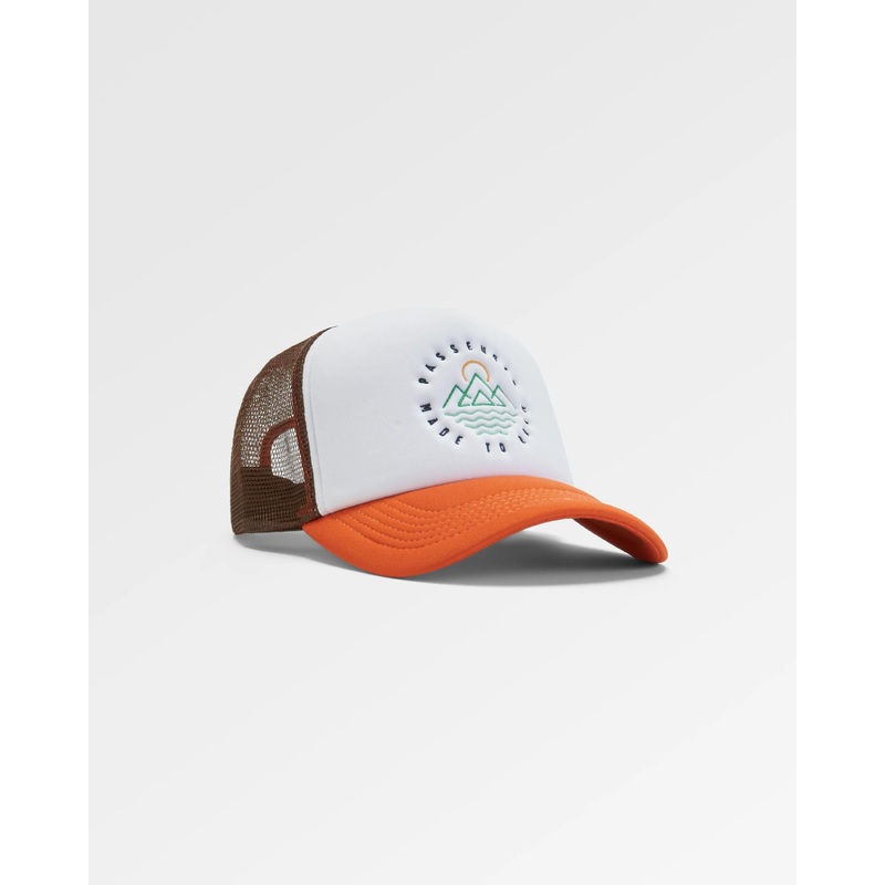 Escapism Snapback Trucker Cap - Chestnut/Sunrise Orange
