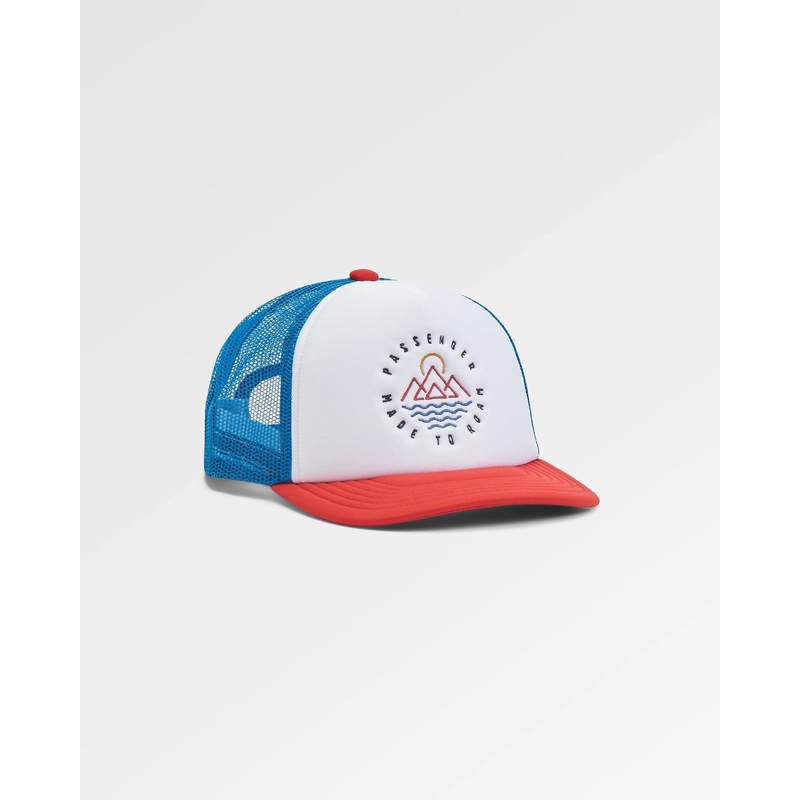 Escapism Snapback Trucker Cap - Moonlight Blue/Red Spice