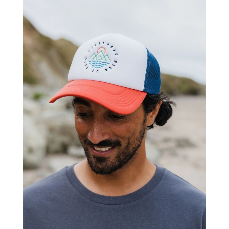Escapism Trucker Cap - Moonlight Blue/Red Spice