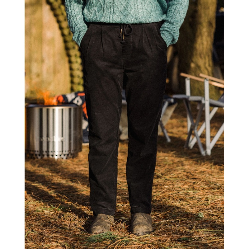 Compass Recycled Corduroy Trouser - Black