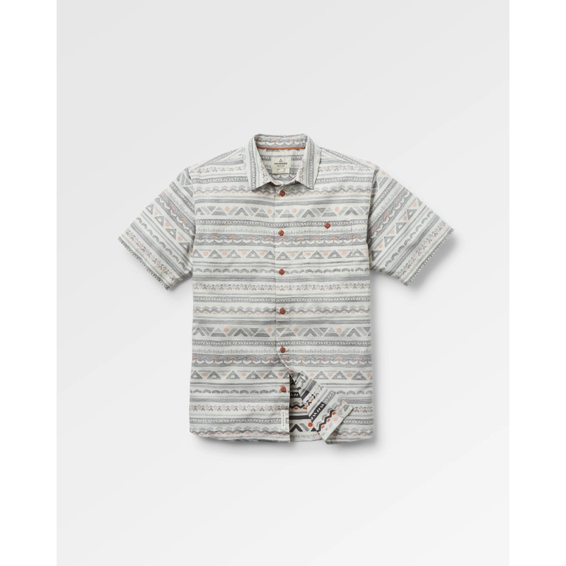 Chill Textured Short Sleeve Shirt - Geo Track Storm Grey