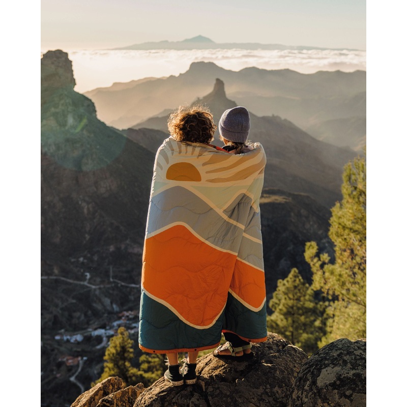 Cabin Recycled Sherpa Blanket - Cornflower