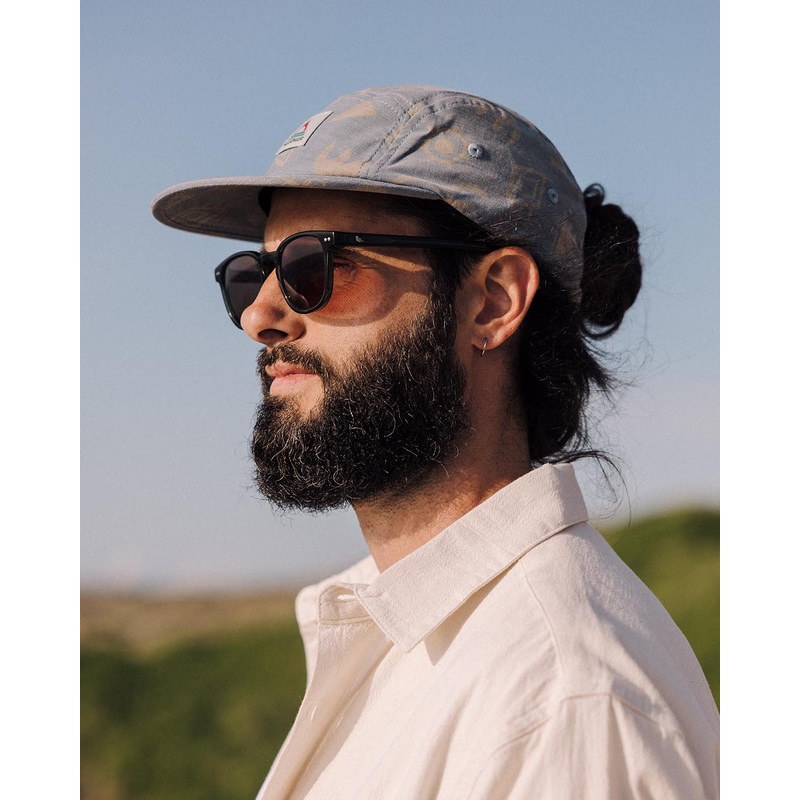 Azara Organic 5 Panel Cap - Abstract Dark Denim