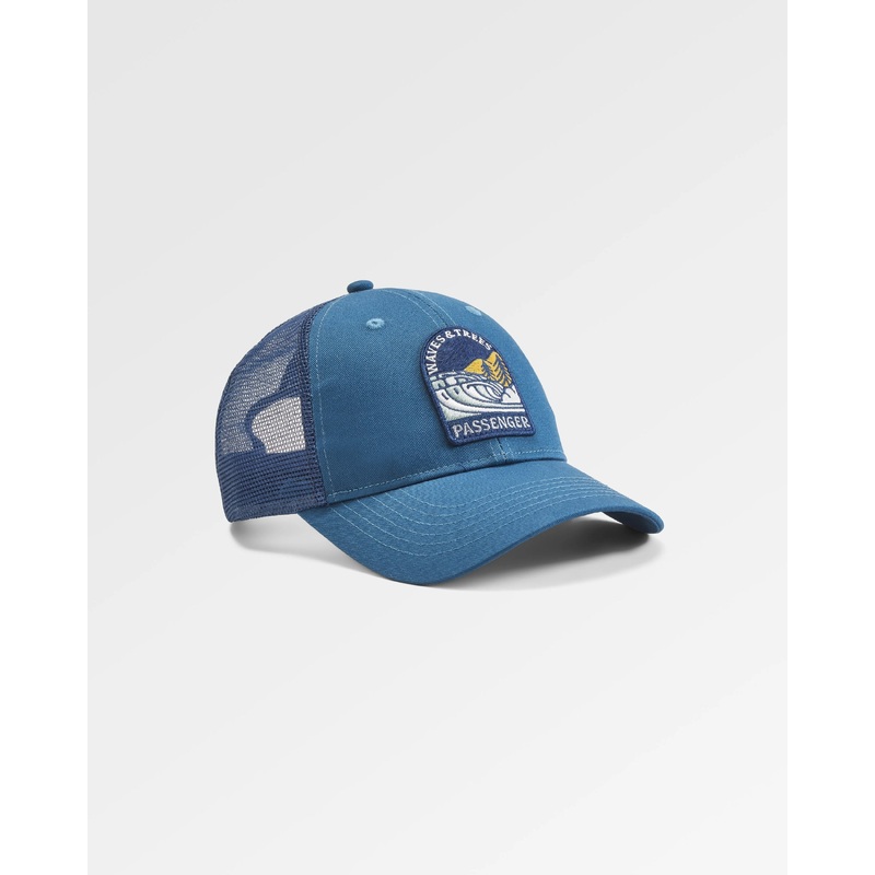 Waves & Trees Organic Cotton Trucker Cap - Tidal Blue