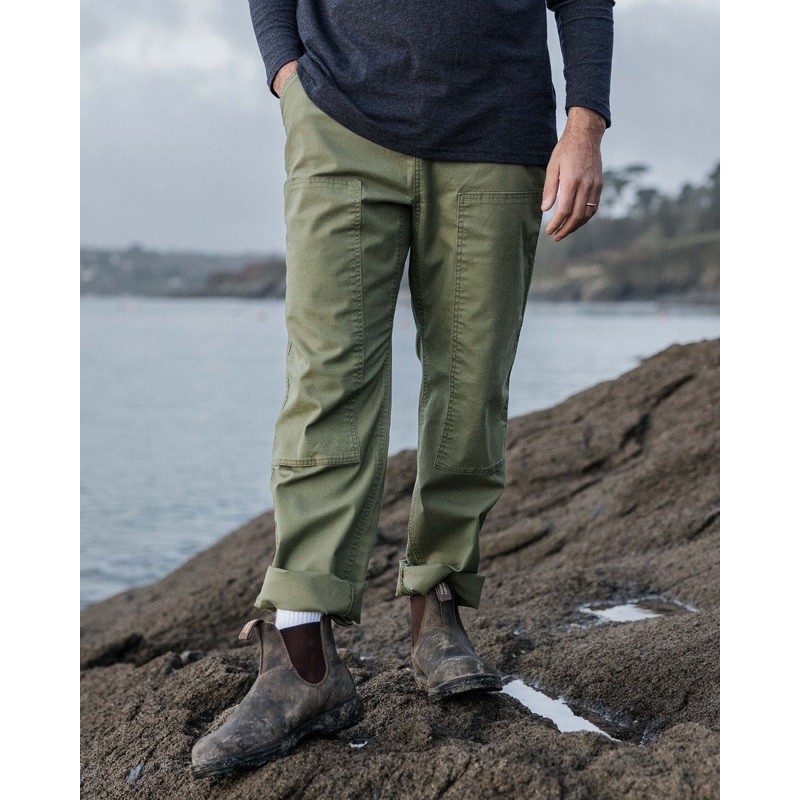 Vantage Organic Cotton Canvas Trouser - Khaki