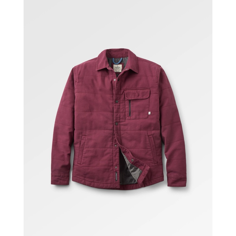 Taranaki Canvas Quilted Overshirt - Fig