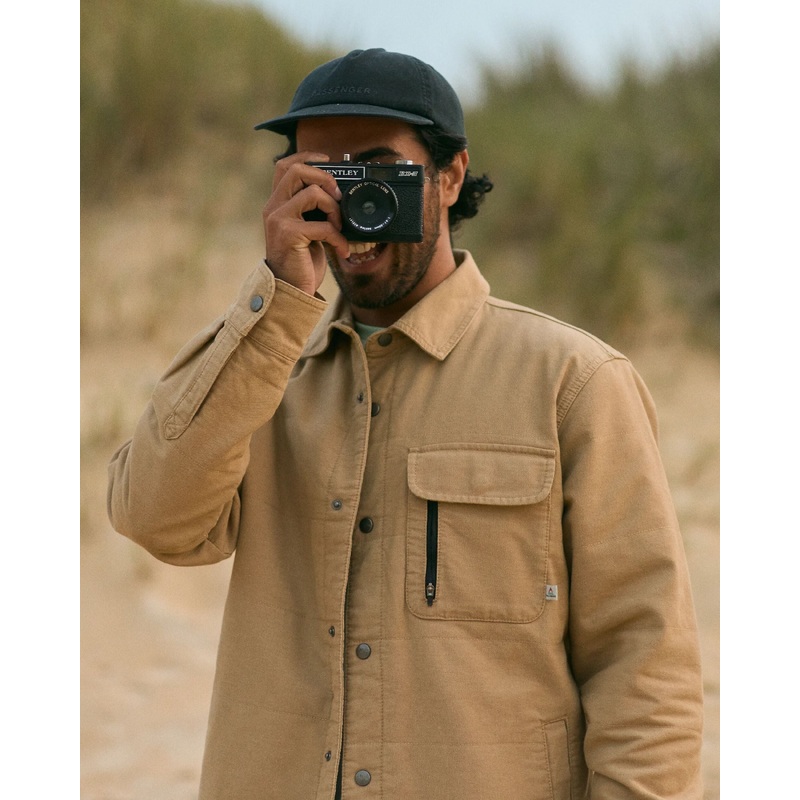 Taranaki Canvas Quilted Overshirt - Stone