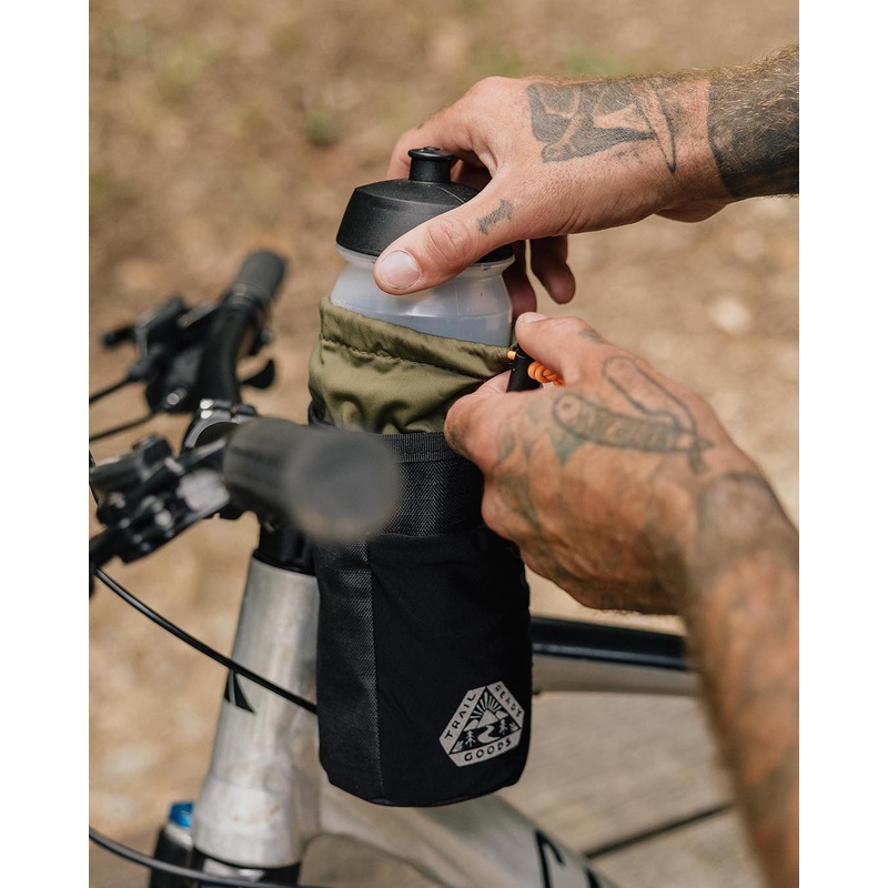 Steer Hybrid Bottle Bike Bag - True Black/ Khaki