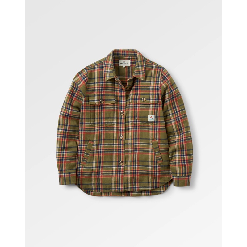 Stella Organic Cotton LS Shirt - Khaki Check