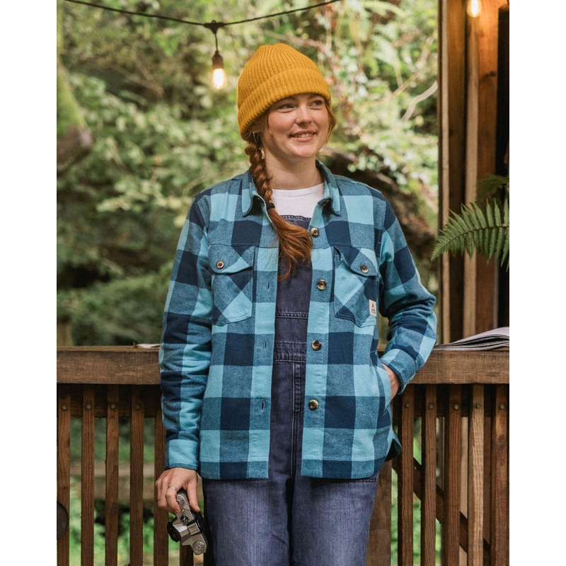 Stella Organic Cotton LS Shirt - Retro Blue Check