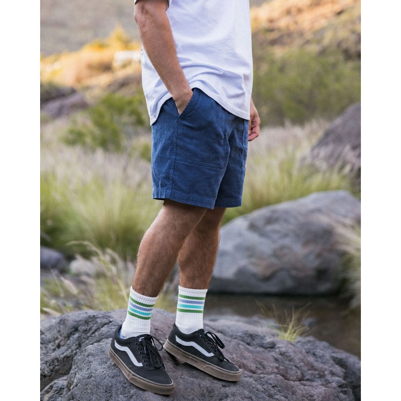 Shack Cord Short - Dark Denim