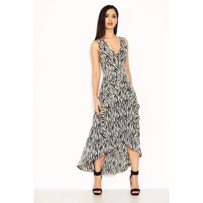 Zebra Animal Print Maxi Dress
