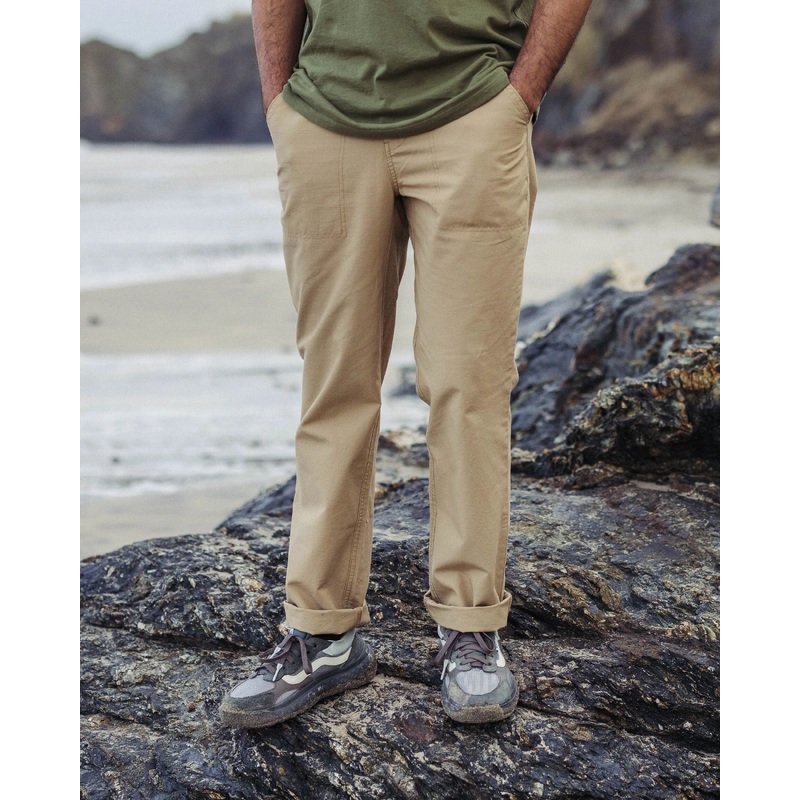 Rif-Raf Organic Cotton Ripstop Trouser - Biscuit