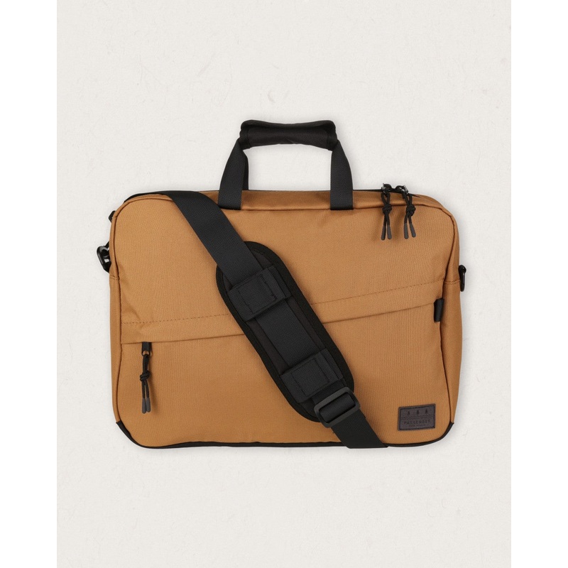 Recycled Messenger Bag - Golden Brown