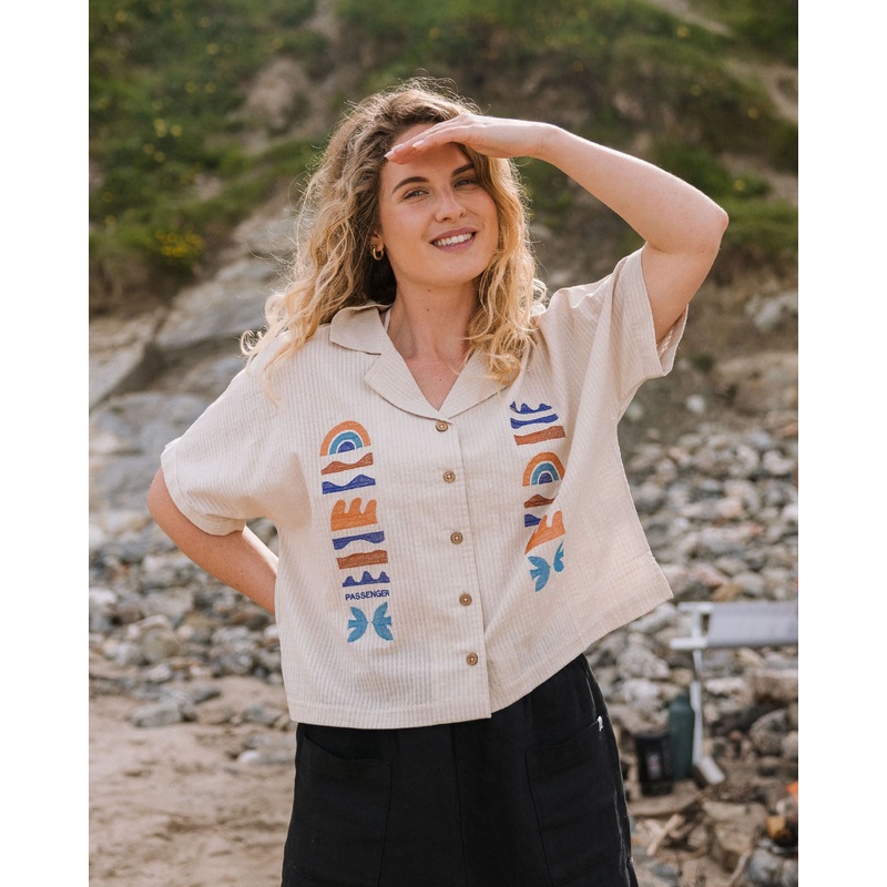 Arden Organic Cotton Short Sleeve Shirt - Vintage White