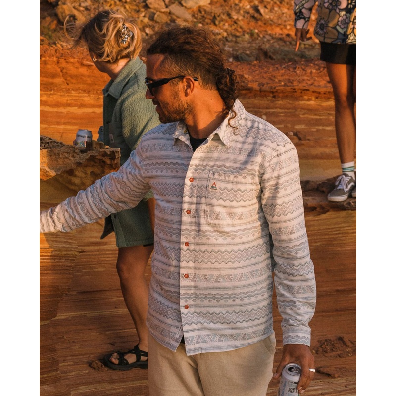 Amboro Organic Cotton Shirt - Mono Geo Birch