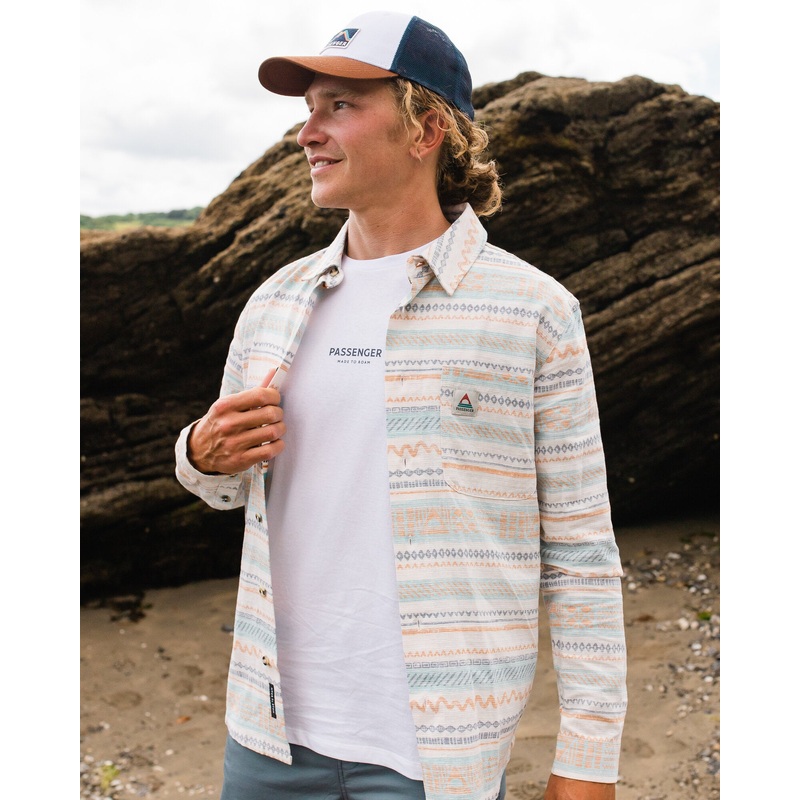 Amboro Organic Cotton Shirt - Patchwork Stripe Birch