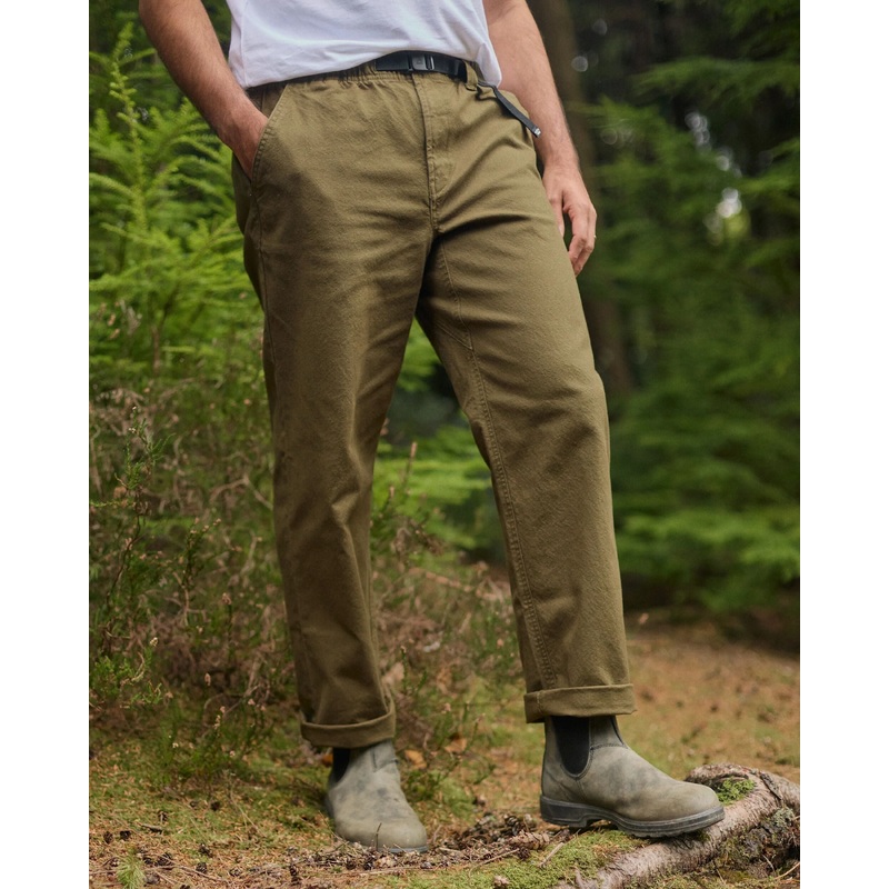 Adventurer Organic Canvas Trouser - Dark Olive