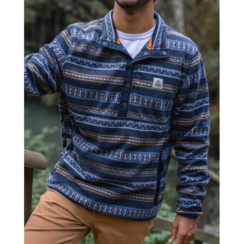 Adrift Recycled Polar Fleece - Midnight Fairisle