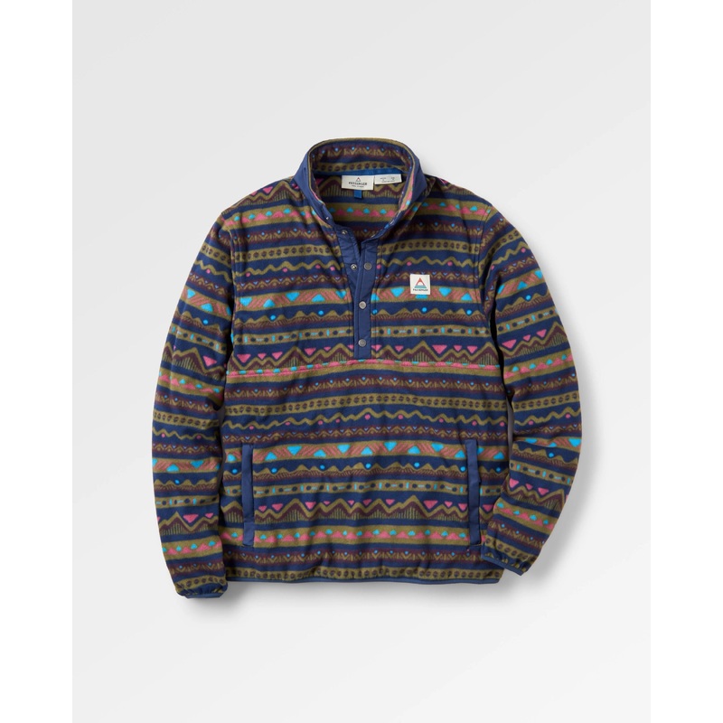 Adrift Recycled Polar Fleece - Mountain Geo Multi